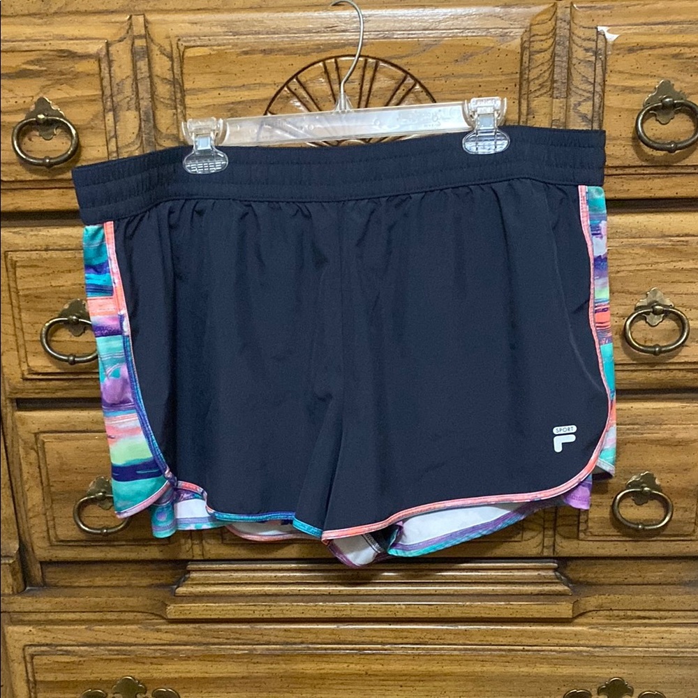 Fila Black Athletic Shorts Lightweight Elastic Waist Size Women’s Size 1X